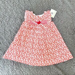 NWT Bonnie Jean White Red Cherries Dress 4T